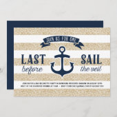 ラスト セイル | 海事独身最後のパーティ 招待状 (正面/裏面)
