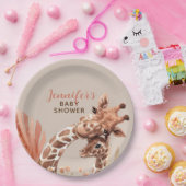 ラスト&タン ボホ ギラフ ベビーシャワー 紙皿 (パーティー)