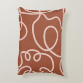 ラスト・テラコッモダンタ線ミニマルブラシストローク アクセントクッション (裏面(縦))