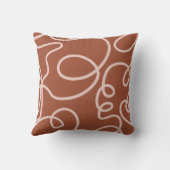 ラスト・テラコッモダンタ線ミニマルブラシストローク クッション (裏面)