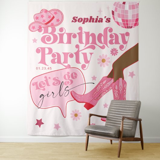 ラスト ディスコ ロデオ ブライズメイド パーティー 背景 タペストリー (インサイチュ)