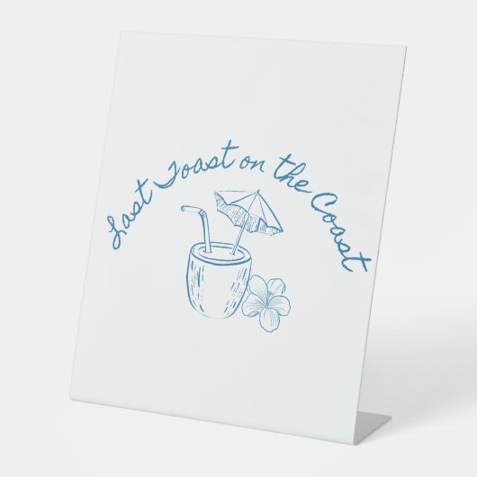 ラスト・トースト・オン・ザ・コースト バチェロレッテ・パーティー・デザイン 台座サイン (正面)