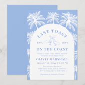 ラスト・トースト・オン・ザ・コースト・ビーチ・ブライダルシャワー 招待状 (正面/裏面)