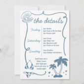 ラスト・トースト・オン・ザ・コースト 手描き ブライズメイド 招待状 (裏面)