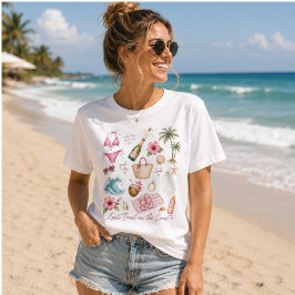 ラスト・トースト・オン・ザ・コースト 水彩 ビーチ バチェラー トライブレンドTシャツ