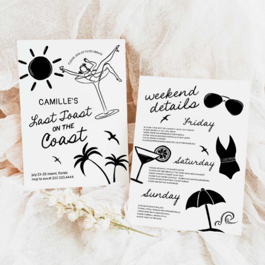 ラスト トースト 手描き ブライズメイド ウィークエンド  招待状