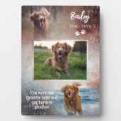 ラスト＆ネイビーパawsお気に入りのハロー犬メモリアル フォトプラーク (正面)