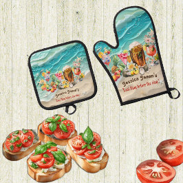 ラスト フリンのビフォア ザ リング ビーチ コクテイル トロピカル 鍋つかみ&鍋敷きセット