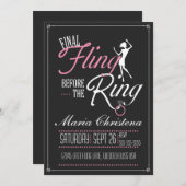 ラスト フリンジ独身最後のパーティー招待状 招待状 (正面/裏面)