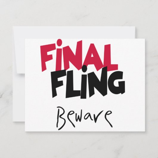 ラスト フリンジ ブライズ ティーシャツとギフト 招待状 (正面)