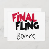 ラスト フリンジ ブライズ ティーシャツとギフト 招待状 (正面/裏面)