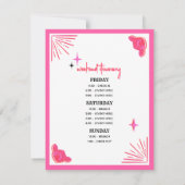 ラスト ロデオカウガール バチェロレッテ ウィークエンド 行程 招待状 (裏面)