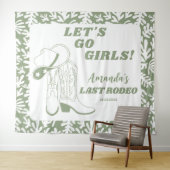 ラスト ロデオ ウェスタンカウガール バチェロレッテ パーティー タペストリー (インサイチュ(横))