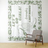 ラスト ロデオ ウェスタンカウガール バチェロレッテ パーティー タペストリー (インサイチュ)