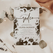 ラスト ロデオ カウ プリント ホット ピンク ブライダル シャワー 招待状