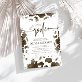 ラスト ロデオ カウ プリント ホット ピンク ブライダル シャワー 招待状