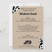 ラスト ロデオ テキサス バチェロレッテ デスティネーション ウィークエンド 招待状 (裏面)