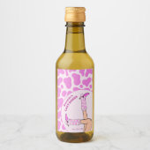 ラスト ロデオ ピンクカウガール ブライダル シャワーパーティー ワインラベル (正面)