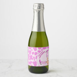 ラスト ロデオ ピンクカウガール ブライダル シャワー パーティー スパークリングワインラベル