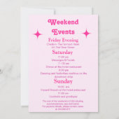 ラスト ロデオ ピンク ディスコ カウガール バチェロレッテ 招待状 (裏面)