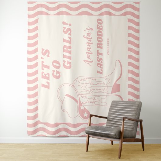 ラスト ロデオ レトロ ウエスタン ブライズテイル パーティー タペストリー (インサイチュ)