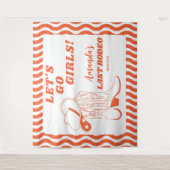 ラスト ロデオ レトロ ウエスタン ブライズテイル パーティー タペストリー (正面)