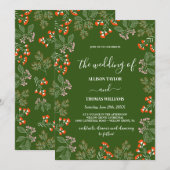 ラスト ワイルドフラワー ボタニカル ガーデン ウェディング 招待状 (正面/裏面)