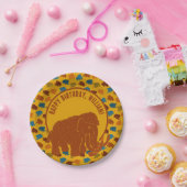 ラスト&金ゴールドマンガウルマンモスパーソナライズされた ペーパープレート (パーティー)