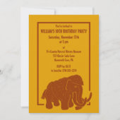 ラスト&金ゴールドマンガートゥーリーマンモスバースデーパーティー 招待状 (正面)