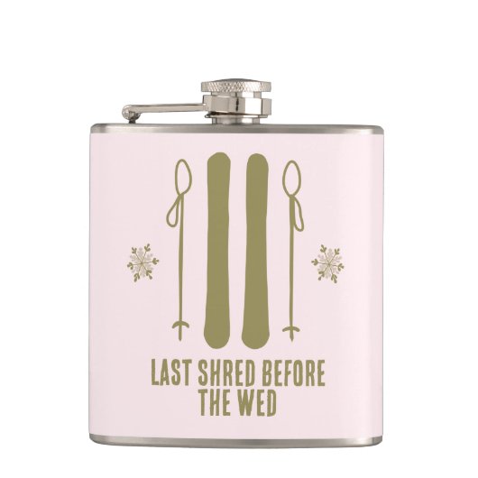 ラスト shred ウィンター スキー ブライズパーティー フラスク (正面)