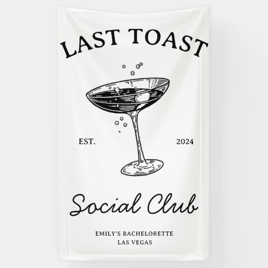 ラスト toast ソーシャル クラブ ブライズメイド パーティー グッズ 横断幕 (縦)