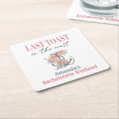 ラスト toast 海岸 ブライズメイド ウィークエンド デコ スクエアペーパーコースター (アングル)