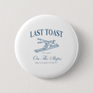 ラスト toast on the slopes バチュラー スキー ブライダル 缶バッジ