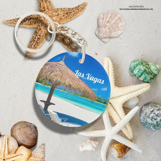 ラスバガスウォーミングサマービーチ写真ブルースカイ キーホルダー