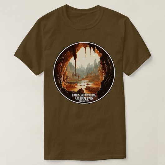 ラスバートカヴァーンズナショナルパークニューメキシコ Tシャツ (デザイン正面)
