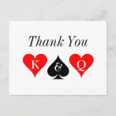 ラスパーソナライズされたベガス結婚サンキューカード ポストカード (正面)