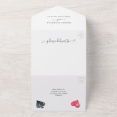 ラスベお洒落ガス結婚の オールインワン招待状 (外側)