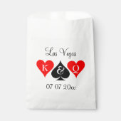ラスベエレガントガス結婚の目的地パーソナライズされた フェイバーバッグ (正面)
