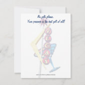 ラスベガかわいらしス誕生日パーティーブルースカイサイン 招待状 (裏面)