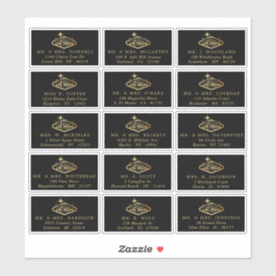 ラスベガエレガントスの目的地の結婚式の住所 シール