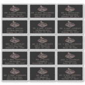 ラスベガエレガントスの目的地の結婚式の住所 シール (正面)