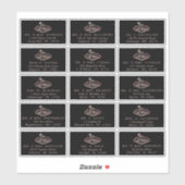 ラスベガエレガントスの目的地の結婚式の住所 シール (シート)