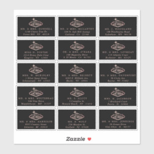 ラスベガエレガントスの目的地の結婚式の住所 シール