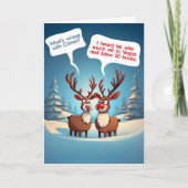 ラスベガスおもしろいでトナカイがクリスマスカードを折り畳んだ シーズンカード (正面)