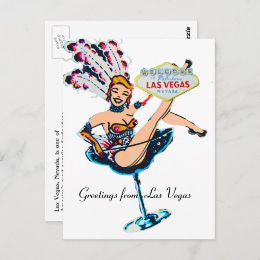 ラスベガスからの挨拶 ポストカード (正面/裏面)