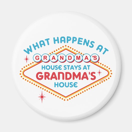 ラスベガスがおばあちゃんの家に滞在 マグネット (正面)