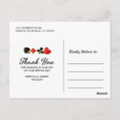 -ラスベガスすばらしいネバダの印ありがとう ポストカード (裏面)