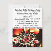 ラスベガスすばらしい50の誕生祝い 招待状 (正面)