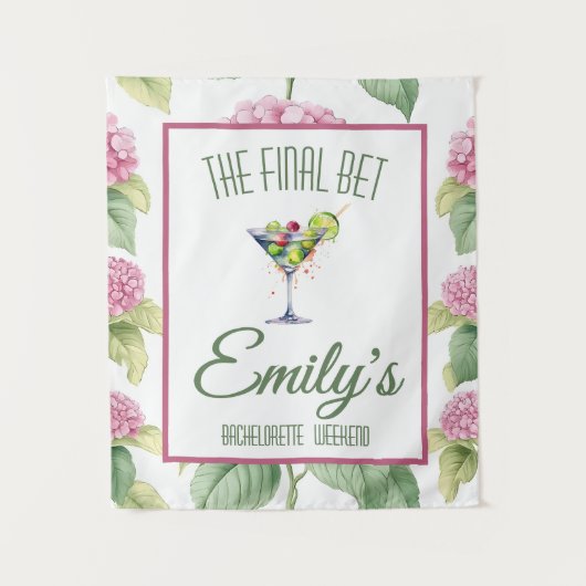 ラスベガスでのハッピーな花嫁の友達たちとのパーティー タペストリー (正面)