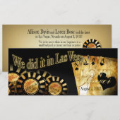 ラスベガスでの披露宴（お気軽にお問い合わせください。カスタマイズも承ります） 招待状 (正面/裏面)